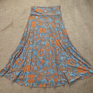 LuLaRoe. Size XL. Long Stretch Polyester/spandex Fold Over BOHO Skirt. B57